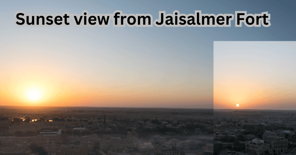 Jaisalmer-Sunset view from Port