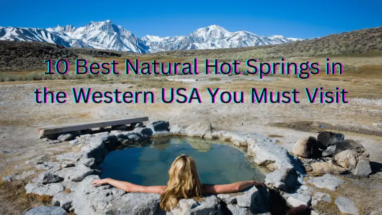 Natural hot springs in the Western USA